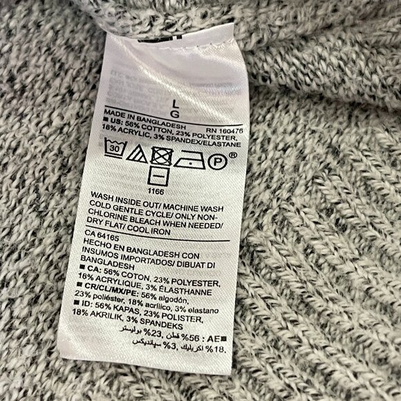 Knit Pull Over Sweater Hoodie Size Large - Picture 7 of 11